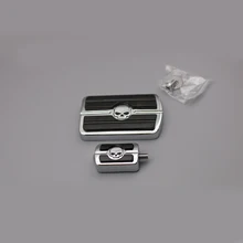 Motorcycle Skull Shifter Peg & Brake Pedal Pad For Harley 883 1200 XL Softail Fat Boy Electra Glide Dyna Touring