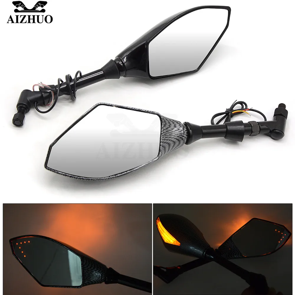 

Motorcycle Rearview Mirror Side Mirror with Turn Signals LED Lights Smoke Lens For Honda CBR 600 F4i 929 954 RR F1 F2 CBR 929 RR
