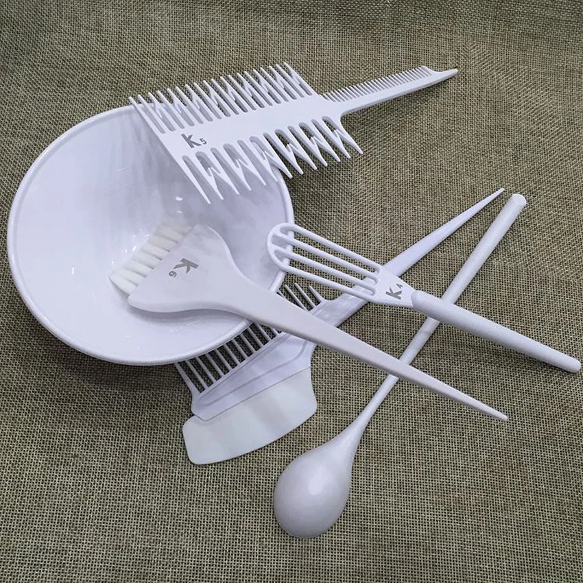 

Professional Hair Salon Tools Set, Hair Coloring Kit T-9809 In 6 Pieces Luxury Hair Dyeing Tool Bowl And Brush Made Hot Selling