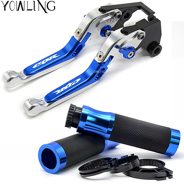 

7/8"22mm Motorcycle CNC Hand Grips Handle Bar Grip + Brake Clutch Lever For honda CBR 600 F2 F3 F4 F4i 2000 - 2007