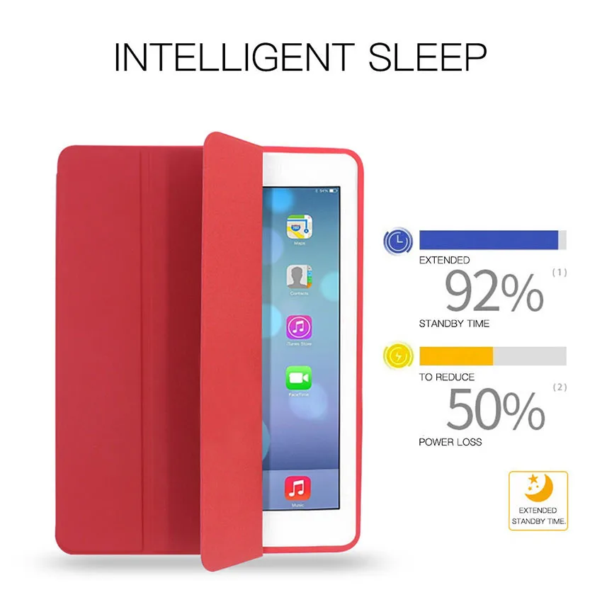 PU Leather Case for Apple iPad Pro 10.5 Flip Stand Smart Cover with Pencil Holder Slot Tablet Protective Case for iPad Pro 12 (2)