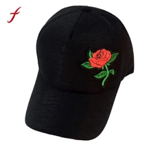 Feitong Женская мода с цветочной вышивкой бейсбольная кепка s Летняя женская Повседневная Бейсболка Хип-Хоп Плоская Кепка gorras planas