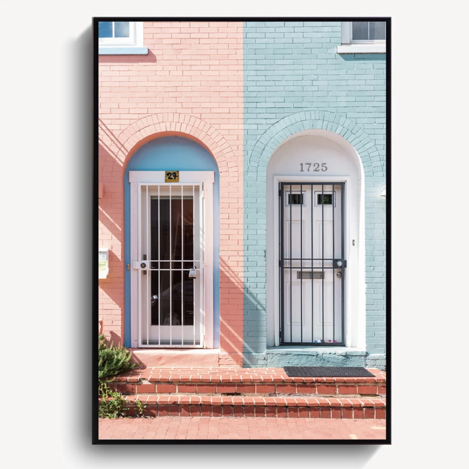CRIAR-RECRIAR-Nordic-Art-Print-Poster-Pintura-Plantas-de-Edif-cios-de-Viagem-CR1810115007-Cartas-Retrato