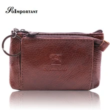 100 Genuine Cow Leather font b Wallet b font Female Mini Women font b Wallets b