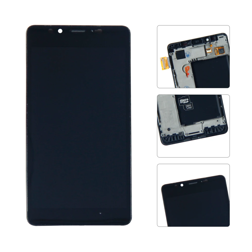 

For Nokia Lumia 950 2560x1440 LCD Display Digitizer Touch Screen Sensor Assembly Replacement Parts With Frame Free Tools