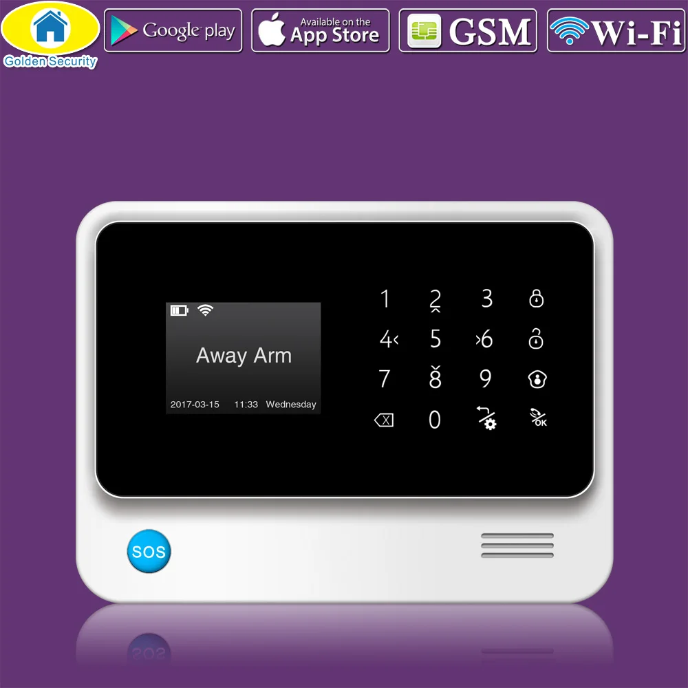 

WiFi GPRS Alarm GSM Autodial Security Alarm System Personalise Alarm System APP Control PIR Detector Door Sensor