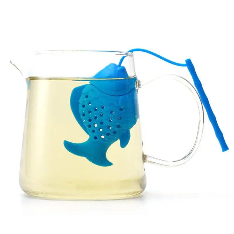 

2018 Silicone Fish Shape Tea Infuser Reusable Tea Strainer Green Tea Filter Kitchen Tool Tea Bag