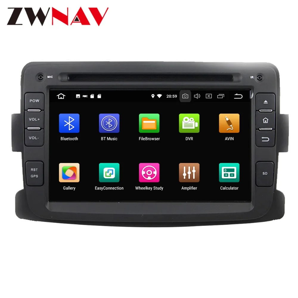 Top Android 9 4+32G Car DVD Player GPS navigation For Renault Duster 2012 2013 head unit multimedia player tape recorder 3