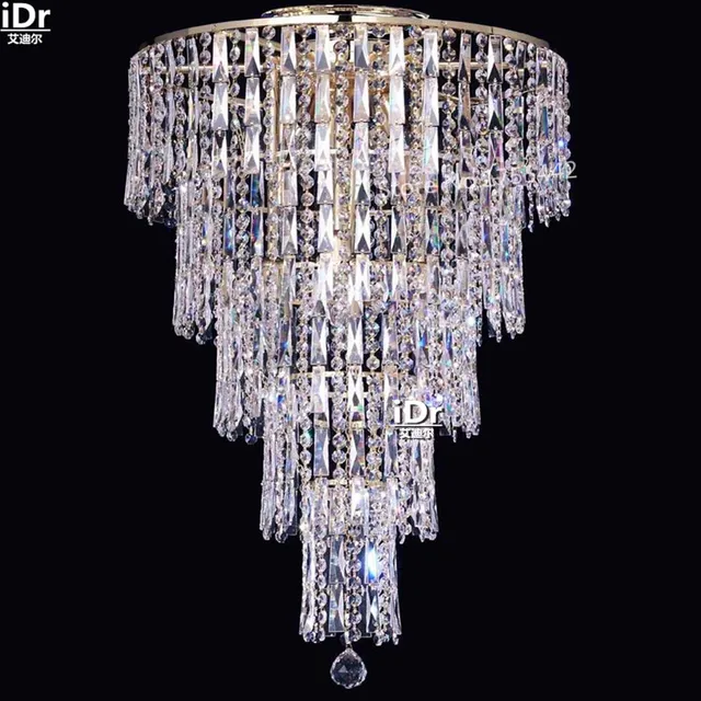 Gold Ceiling Lights Modern Flush Mount Small Crystal Lamp Bedroom Gold Ceiling Lights Modern Flush Mount Small Crystal Lamp Bedroom Hotel Lobby D50cm X H90cm