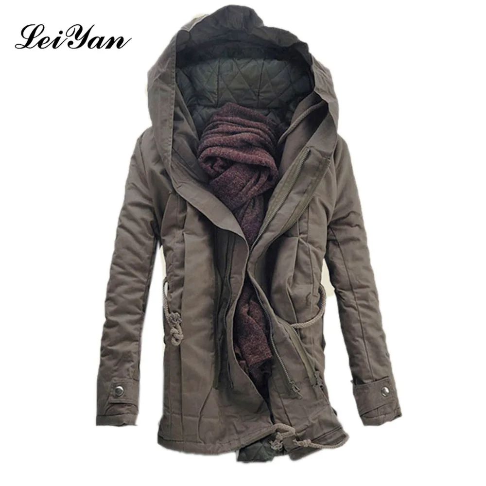 Buy Winter Male Long Jacket Men Warm Military Army