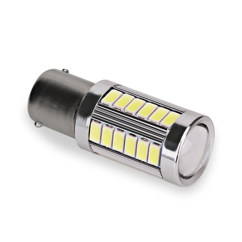 1156 5630 5730 BA15S 21 Вт 33 Smd светодиодные лампы для автомобиля стробоскоп лампы стоп сигнала фонари заднего хода лампы дневного света красный цвет: желтый, белый 12V