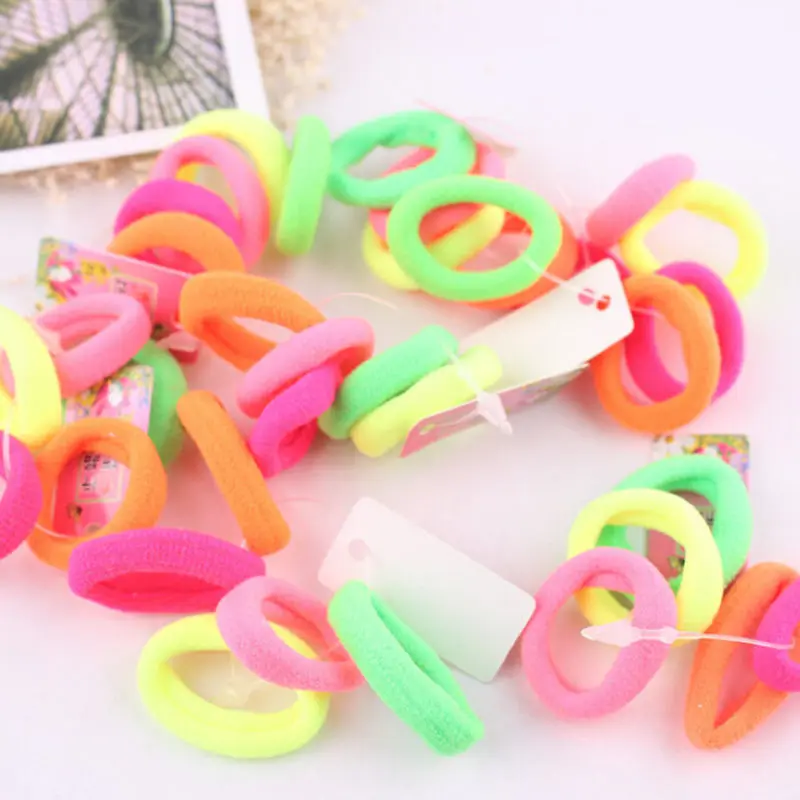 40Pcs-Colorful-Child-Hair-Holders-Cute-Rubber-Hair-Bands-Elastics-Accessories-3cm-Girl-Women-Charms-Tie