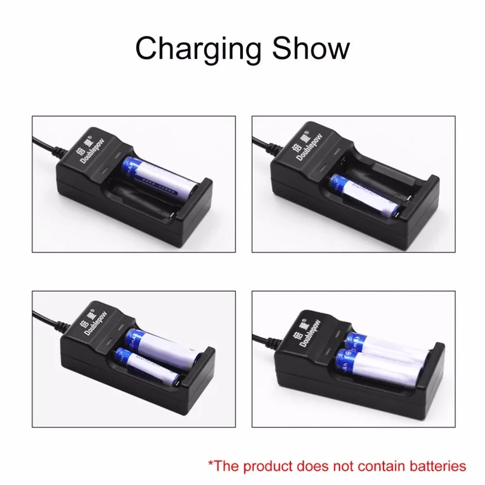 Doulepow универсальное Интеллектуальное Быстрое USB зарядное устройство с 2 слотами AA AAA перезаряжаемое зарядное устройство с светодиодный светильник-индикатор