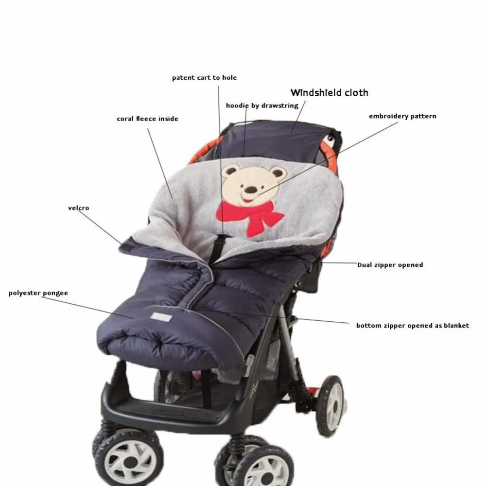 Winter Sleeping Bags Baby Envelope For Stroller Newborn Stroller Sleeping Bags Infant Winter Envelo