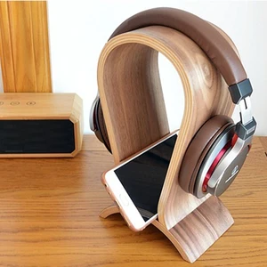 Image 1 - Soporte de madera de carbono para auriculares, colgador de auriculares universales, colgador de exhibición para todos los auriculares