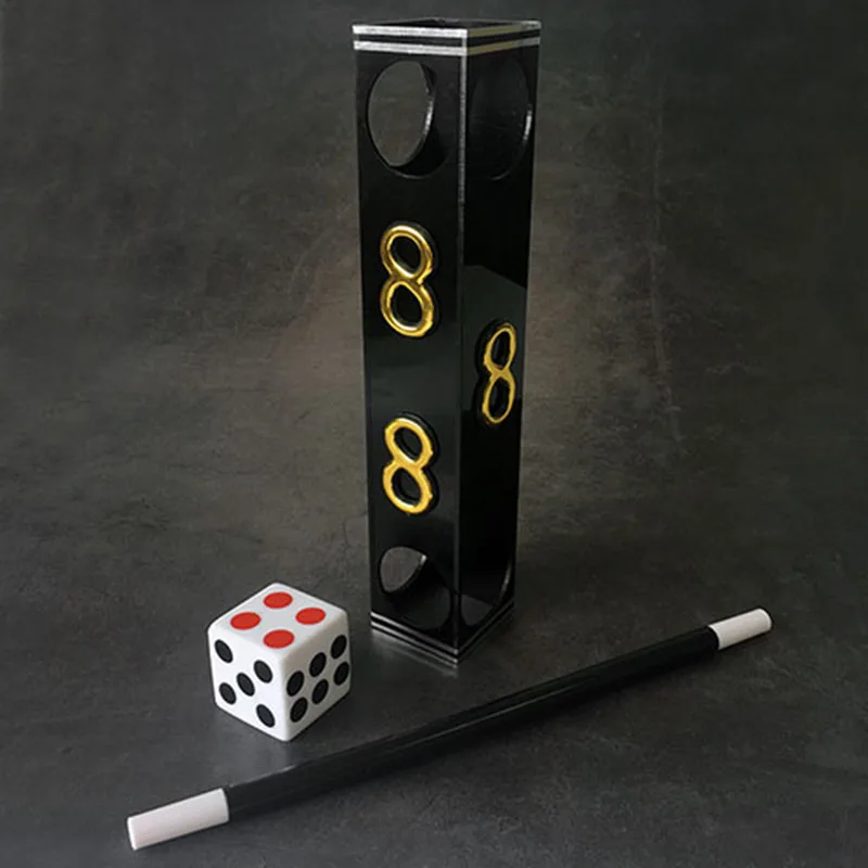 Jumbo Dice Tunnel Magic Tricks Dice Spots Change in Tunnel Magia Magician Stage Illusion Gimmick Props Funny Mentalism magic props listen dice