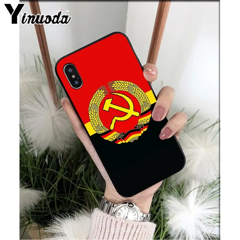 Yinuoda флаг СССР, силиконовый мягкий чехол для телефона из ТПУ для Apple iPhone 8 7 6 6S Plus X XS MAX 5 5S SE XR