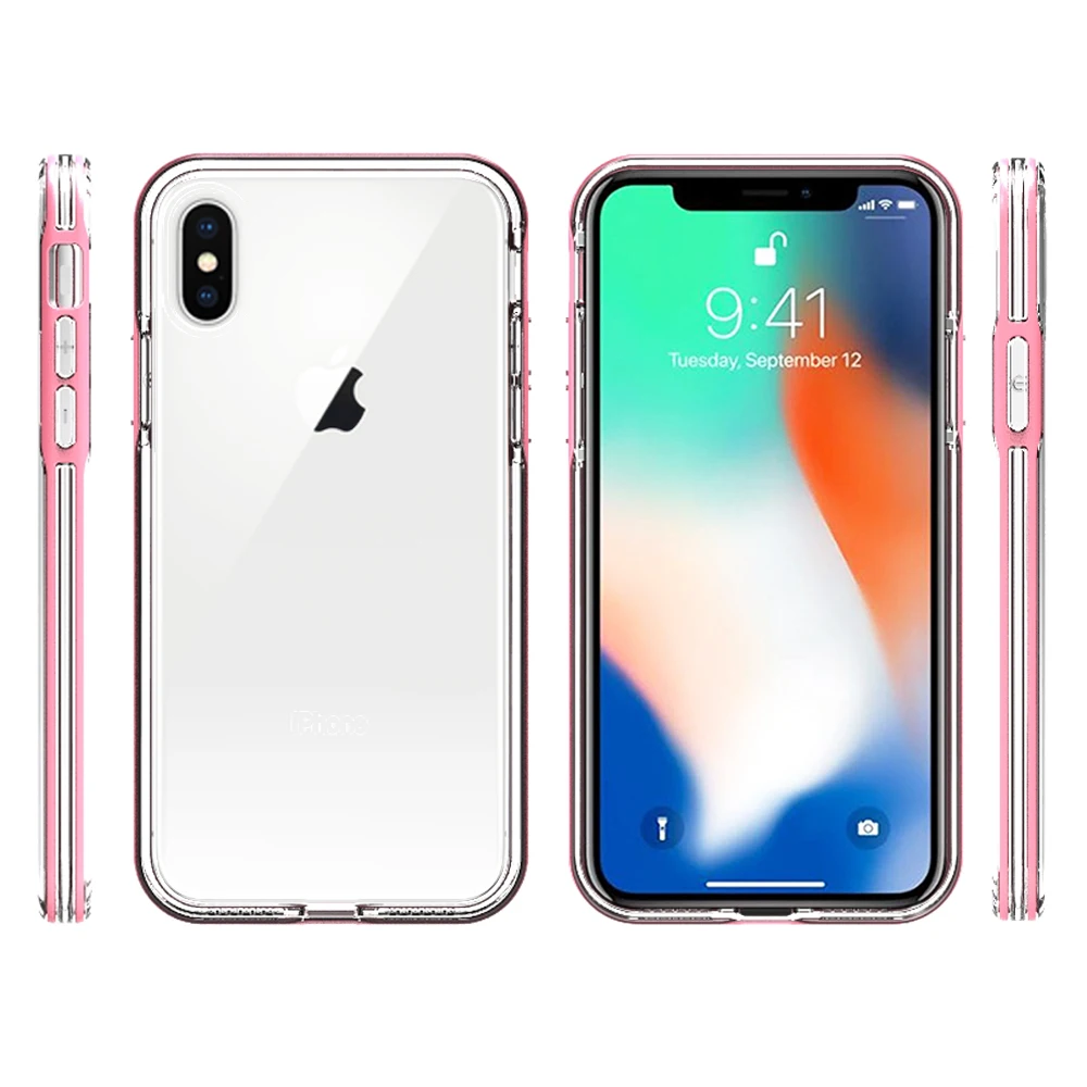 

Ultra Thin Slim Transparent Soft TPU Phone Case For Apple iPhone X XS Max XR Drop-Proof Crystal Clear Thin Flexible TPU Cover