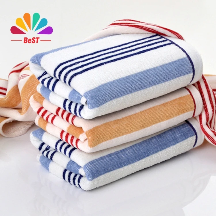 New Striped Face towel 100 Cotton Microfiber terry Hand Towels For