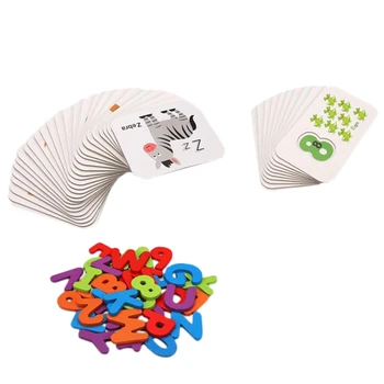 

Alphanumeric Pairing Card Set Children'S Double-Sided Stereo English Cognitive Puzzle
