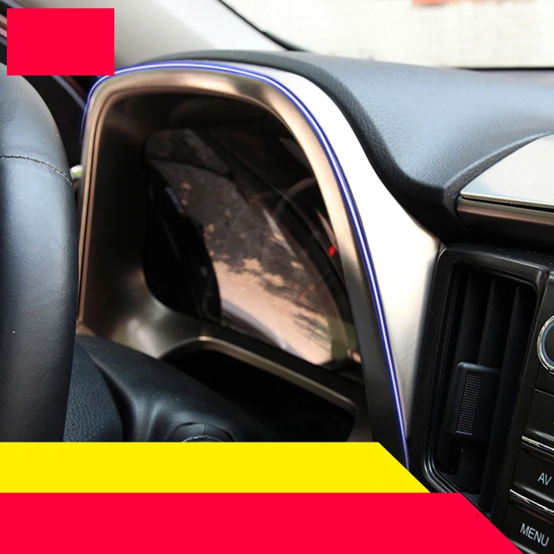 

lsrtw2017 peach color abs car dashboard trims for toyota rav4 2013 2014 2015 2016 2017 2018 xa40 interior accessories chrome