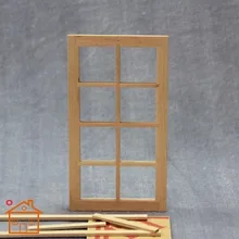 1:12 Кукольный домик 8 квадратных мини-окон для кукольных домашних украшений