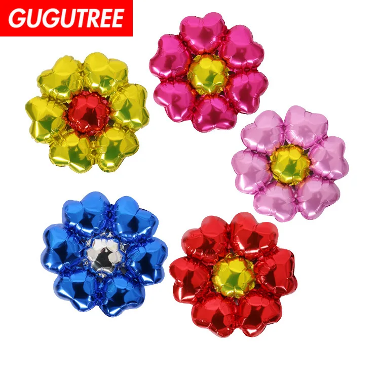 

GUGUTREE PARTY 45x45cm gold pink blue yellow flower foil ballon wedding event christmas halloween festival birthday party HY-72