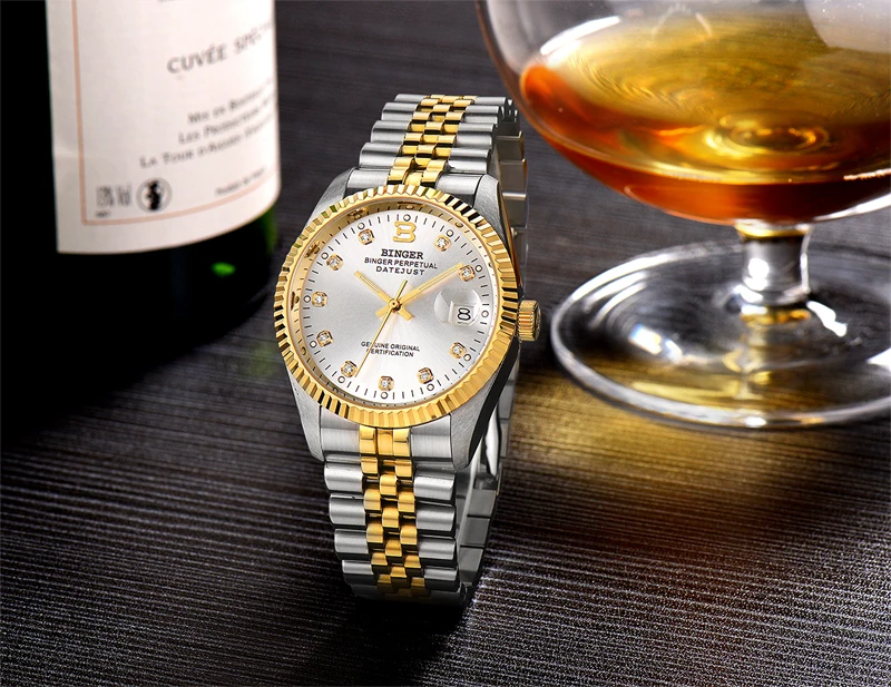 Швейцарские мужские часы Бингер, автоматические механические мужские часы, Лидирующий бренд, Роскошные наручные часы, сапфир, водонепроницаемые, reloj hombre