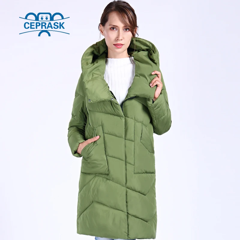 CEPRASK 2018 New High Quality Winter Jacket Women Plus Size Long Women's Thick Parka Cotton Winter Coat Hooded Warm Down Jac