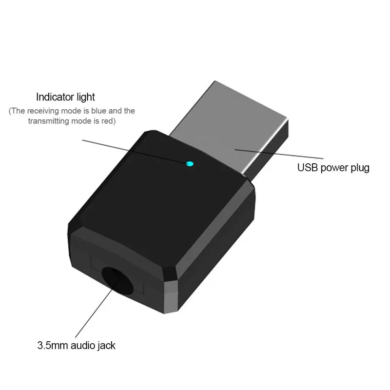 Портативный мини 2в1 Bluetooth 5 0 передатчик приемник 3 мм AUX USB беспроводной стерео