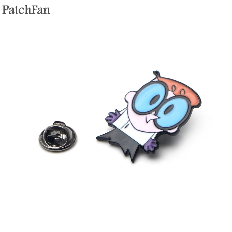 Patchfan Dexter's Lab Dee цинковый галстук мультфильм булавки броши для рюкзака, одежды для мужчин и женщин шляпа Декоративные значки медали A1521