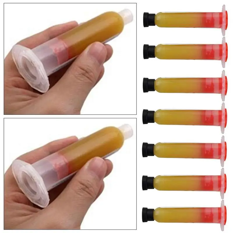 

RMA-223 Weak Acid SMD Soldering Paste Flux Grease SMT IC 10cc Repair Tool Solder PCB Flexible Tip Syringe Solder Paste Grease