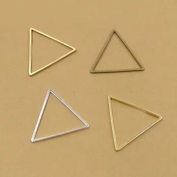 

24x1mm Triangle Geometric Designs Connectors DIY Earrings Findings Making Multi-color Plated