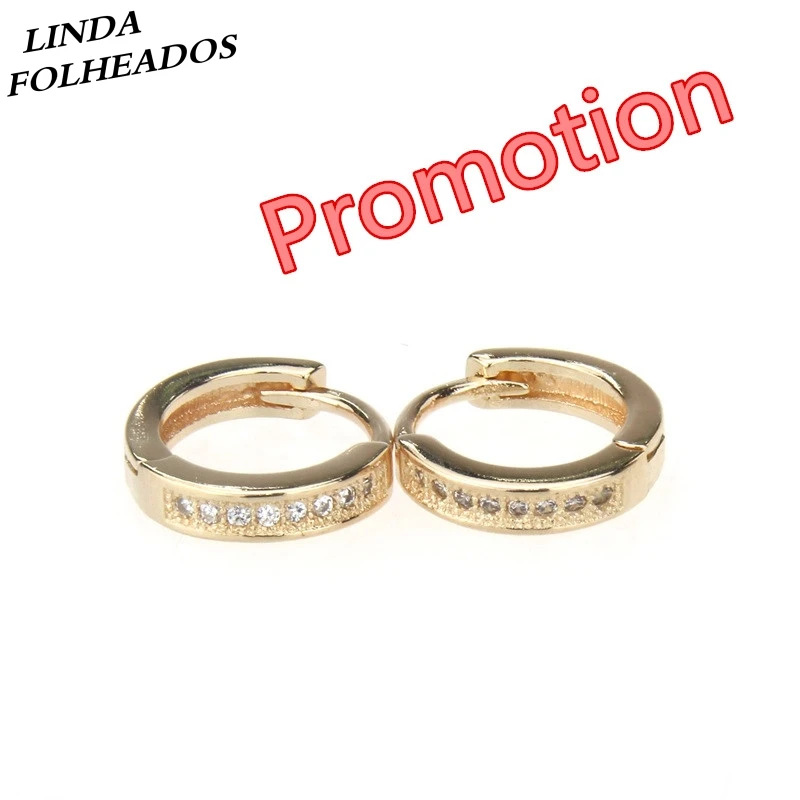 

Trendy Gold Color Small Round Bridal Wedding Hoop Earrings for Women Huggie Earrings Simple Jewelry Gift Brincos