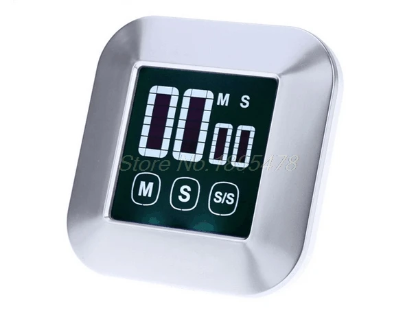 

100pcs 0-99 Minutes ABS LCD Digital Touch Screen Practical Kitchen Timer with Backlight Cooking Tools Digital Timer Alarm Clock