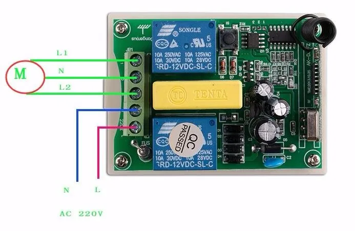 Трубчатый мотор гаражные двери/проекционный экран/жалюзи AC 220 V RF беспроводной пульт дистанционного управления