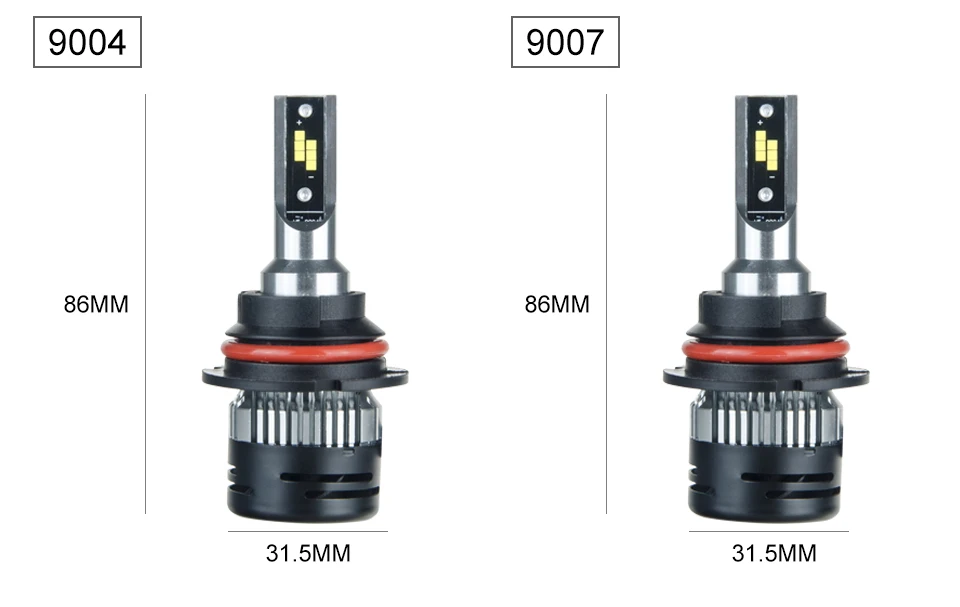 2PCS 6500K H11 LED H7 H4 LED H15 H3 9005 9006 HB3 HB4 Auto Car Headlight Bulbs 50W 10000LM Car Styling 12V CSP Chip MINI series (15)