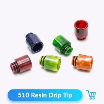 

Quartz Banger 1pc/lot 510 Resin Drip Tip Mouthpiece Epoxy Resin Drip Tip 510 for V8 Baby Kayfun V5 Taifun GT3 Mini Tank E Cig
