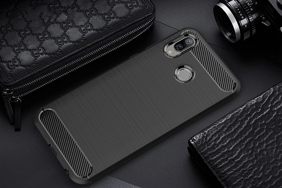 TOMKAS Carbon Fiber Case For Huawei Honor Play Phone Case On Bumper Silicone TPU Cover Coque Funda Carcasa Hoesje Capa Capinha   (10)