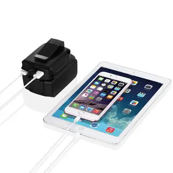 

SOONHUA 2 USB Port Mobile Phone Charger Adapter Portable Li-Ion Battery Chargers For Makita BL1830/1430