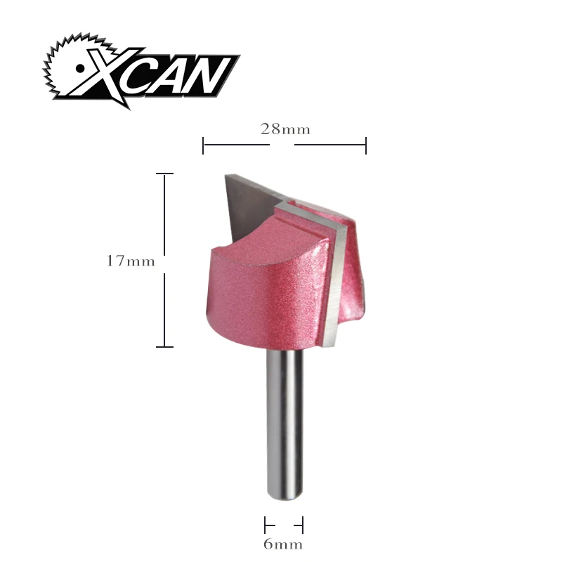 

XCAN 1pc 28mm Wood Trimmer Bottom Cleaning Engraving Bits 6mm Shank CNC Milling Cutter Wood Router Bit