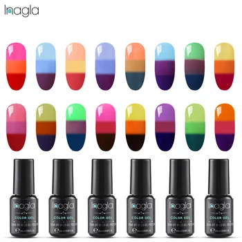 

Inagla UV/LED Temperature Change Gel Nail Polish Soak Off Lucky Thermo Gel Lacquer Long Lasting Art UV Gel Varnish 8ml