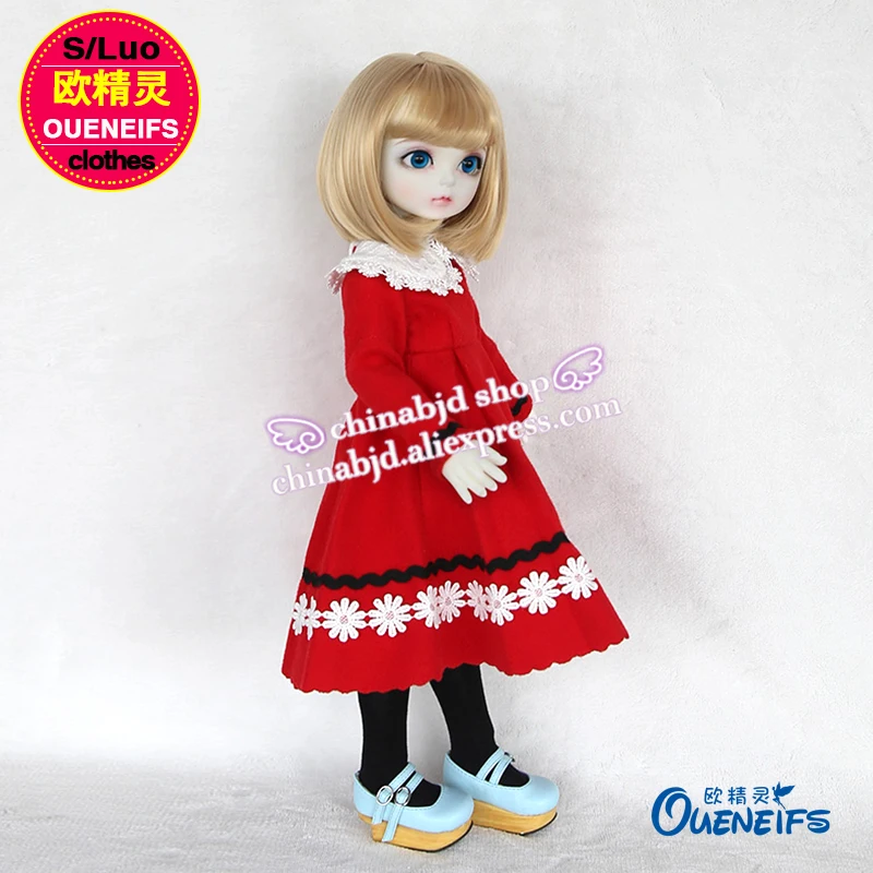 Одежда для кукол BJD SD длинная красная зимняя юбка 1/4 Luts Iplehouse Switch RL аксессуары YF4