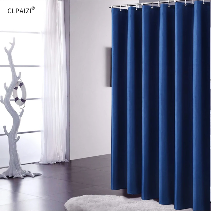 CLPAIZI العفن واقية للماء دش الستار البوليستر النسيج دش الستار مع السنانير ملحقات الحمام ستارة حمام D30 CLPAIZI العفن واقية للماء دش الستار البوليستر النسيج دش الستار مع السنانير ملحقات الحمام ستارة حمام D30
