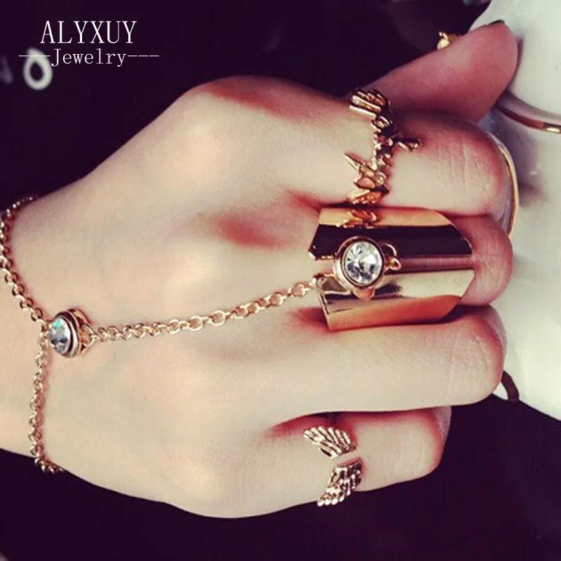 

New fashion jewelry cool chain link midi finger ring gift for women girl R1420