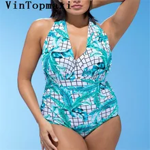 4XL большие плюс Размеры купальники для Для женщин пикантные Одна деталь купальник мульти-носить женские Ретро пляж ванный комплект боди