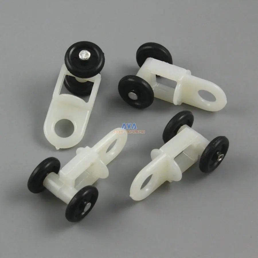 100 Pieces Curtain Track Roller Curtain Track Slide Gliders 20x33mm
