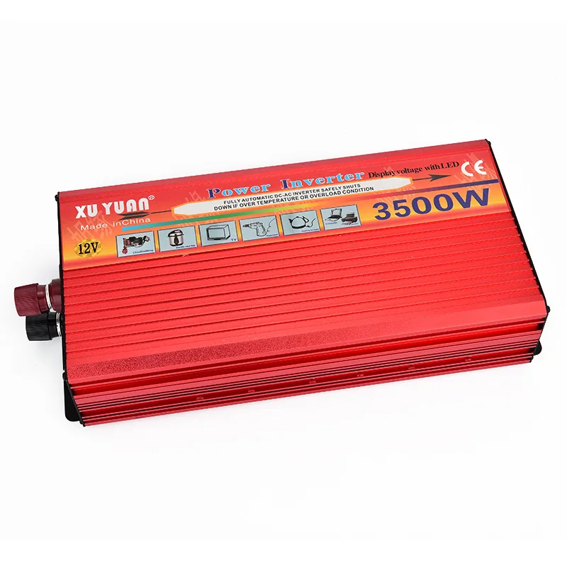  Inversor portátil de 7000W de potencia de 3500 W inversor de corriente continua de 12V a ca de 220 