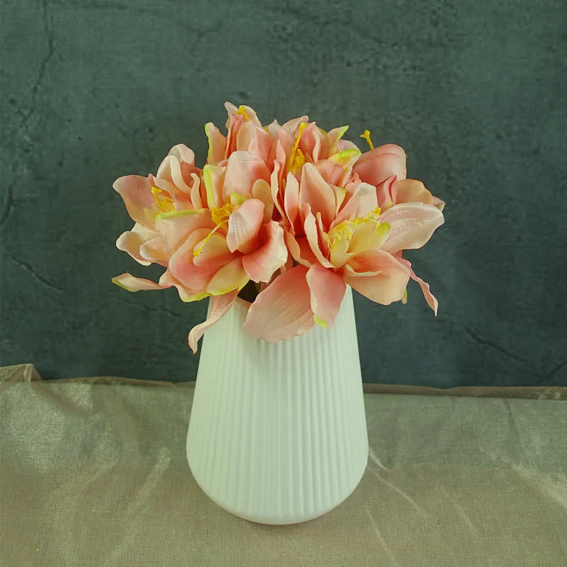 

3pcs/Lot - Pink Amaryllis Barbadoslily Orchids Bride Banquet Flower Artificial Flower Wedding Party Fake Flower Free Shipping