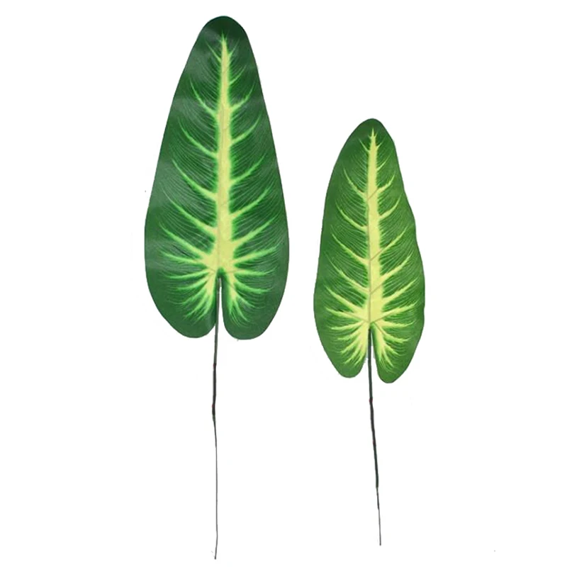 5pcs artificial plastic leaves green plants fake palm tree 5pcs artificial plastic leaves green plants fake palm tree